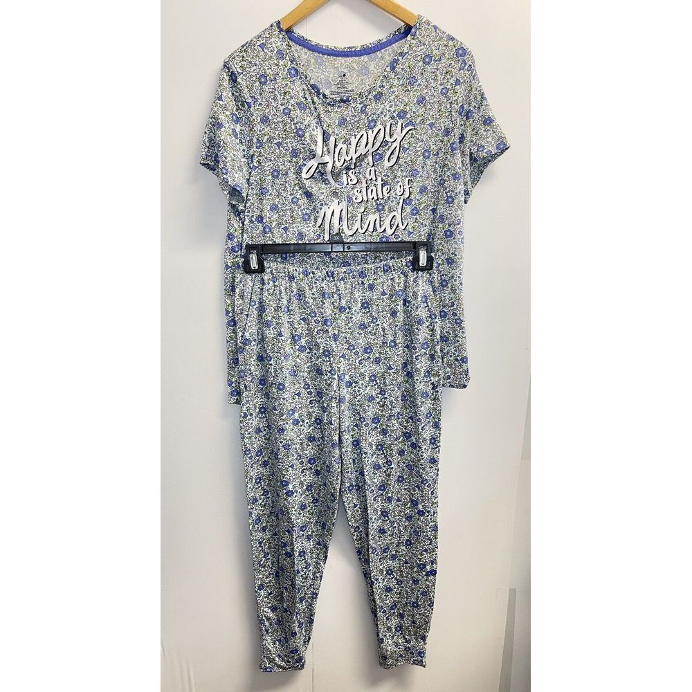 Secret Treasures Women's M 8-10 Happy State Of Mind 2 Piece Pajama PJ Set Floral